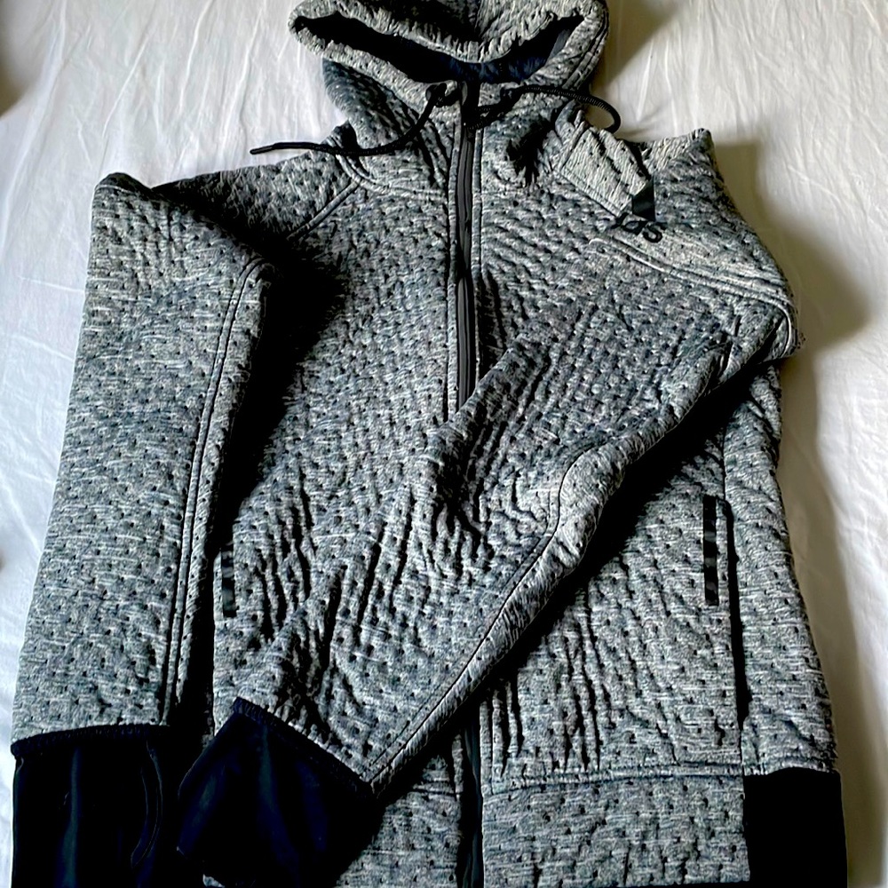 Gently used Adidas Climalite jacket with hood in size small